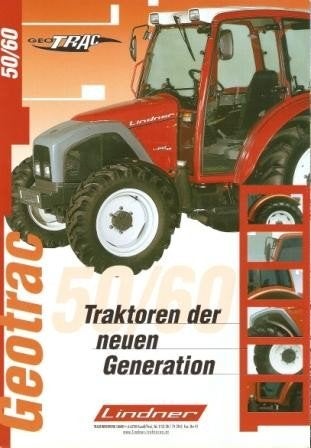 Folder Lindner Geotrac 50/60, Ophalen of Verzenden, Gelezen, Tractor en Landbouw