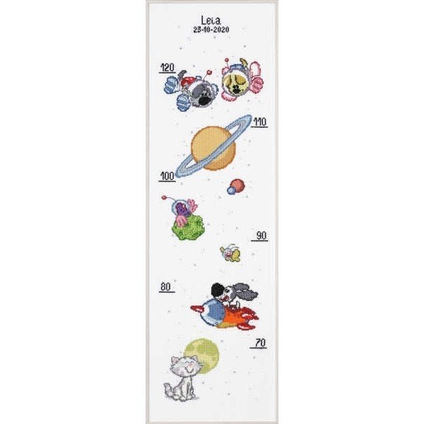 Borduurpakket Groeimeter Woezel en Pip 271053, ., Nieuw, Ophalen of Verzenden, .