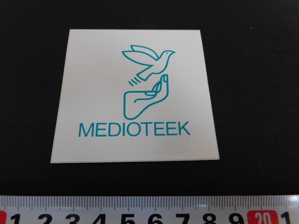 sticker MEDIOTEEK  logo, Ophalen, Zo goed als nieuw