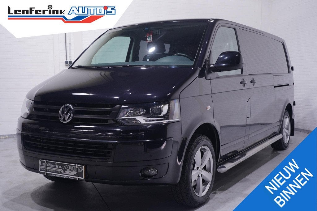 Volkswagen Transporter 2.0 TDI Dubbel Cabine L2 DSG Aut. 2x, Euro 5, Stof, Gebruikt, Zwart