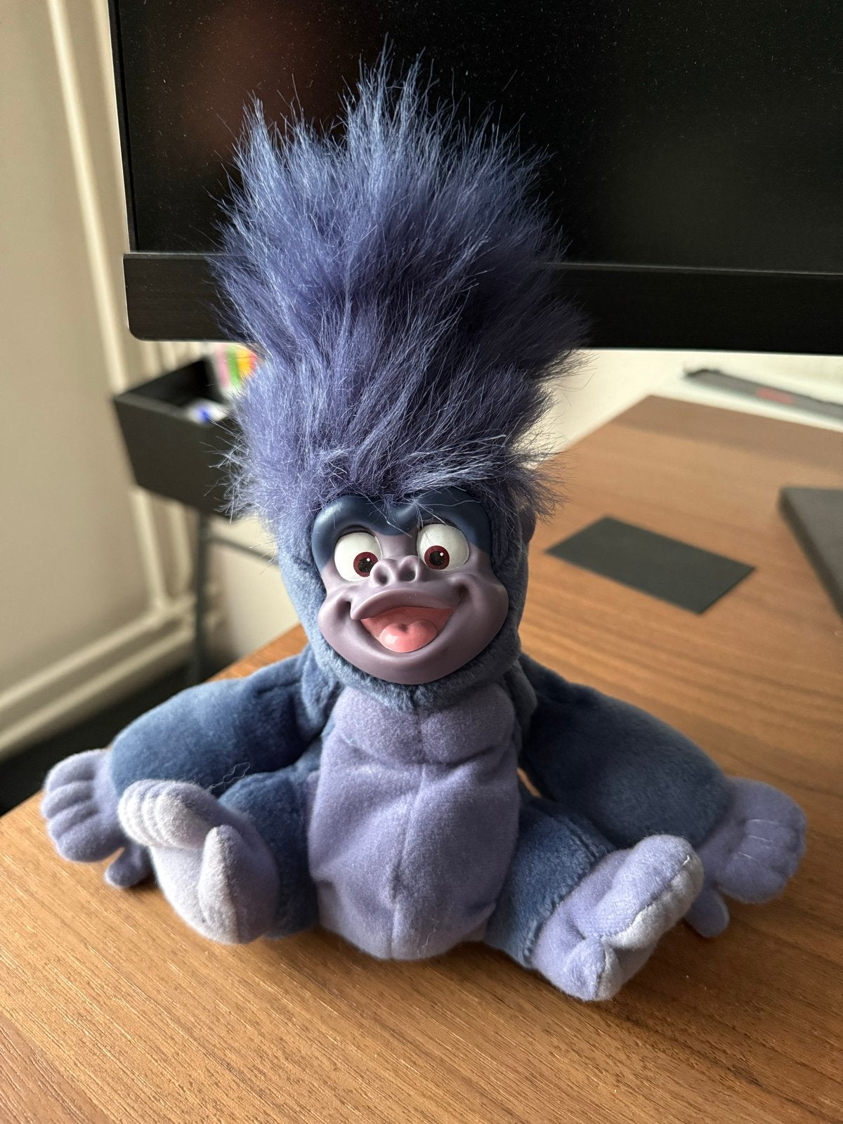 Tarzan Baby Gorilla Knuffel - Disney Mattel, Paars, Gebruikt, Disney, Ophalen of Verzenden