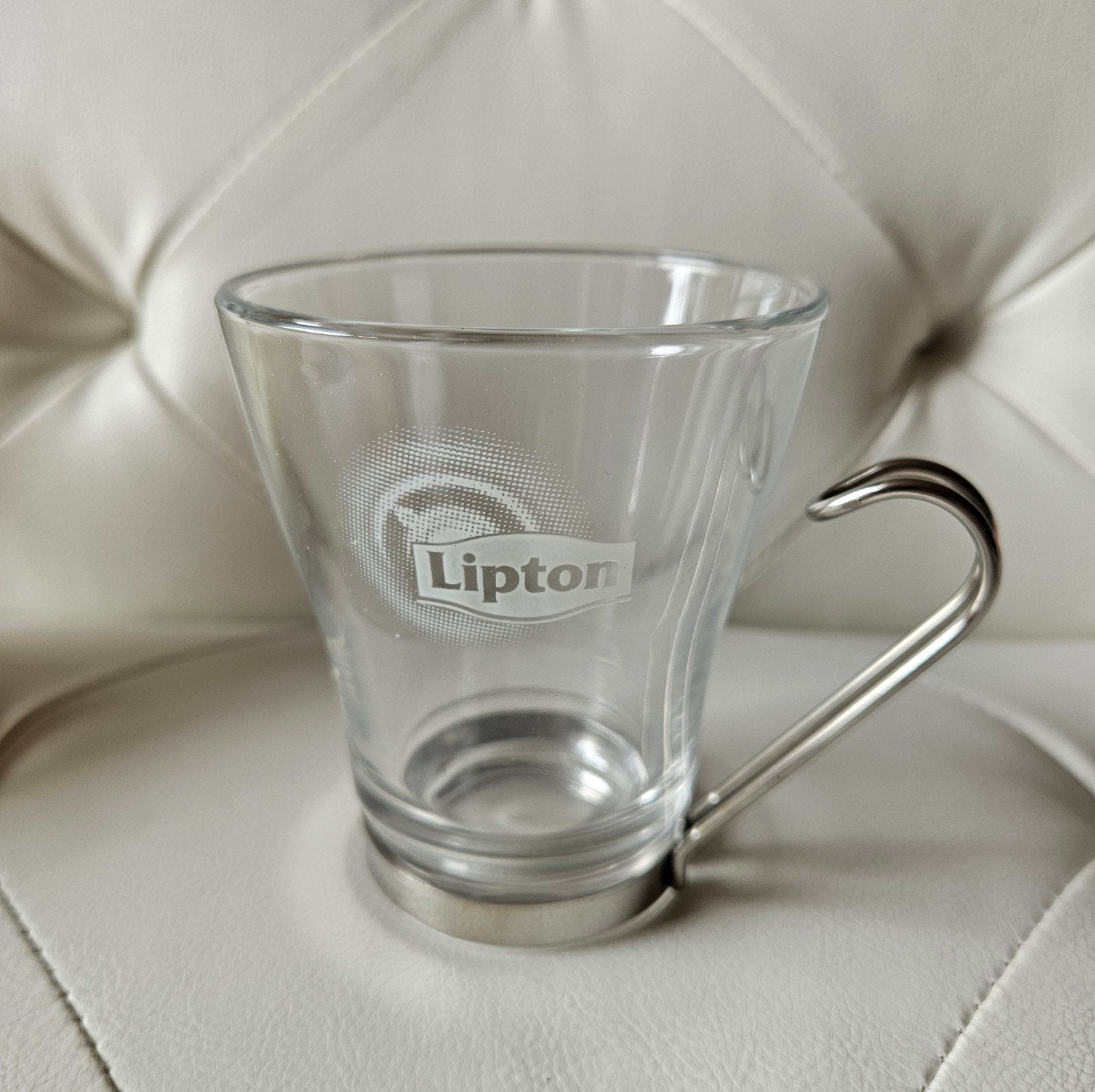 Theeglas glazen kop van het merk Lipton, Ophalen of Verzenden, Zo goed als nieuw, Overige typen
