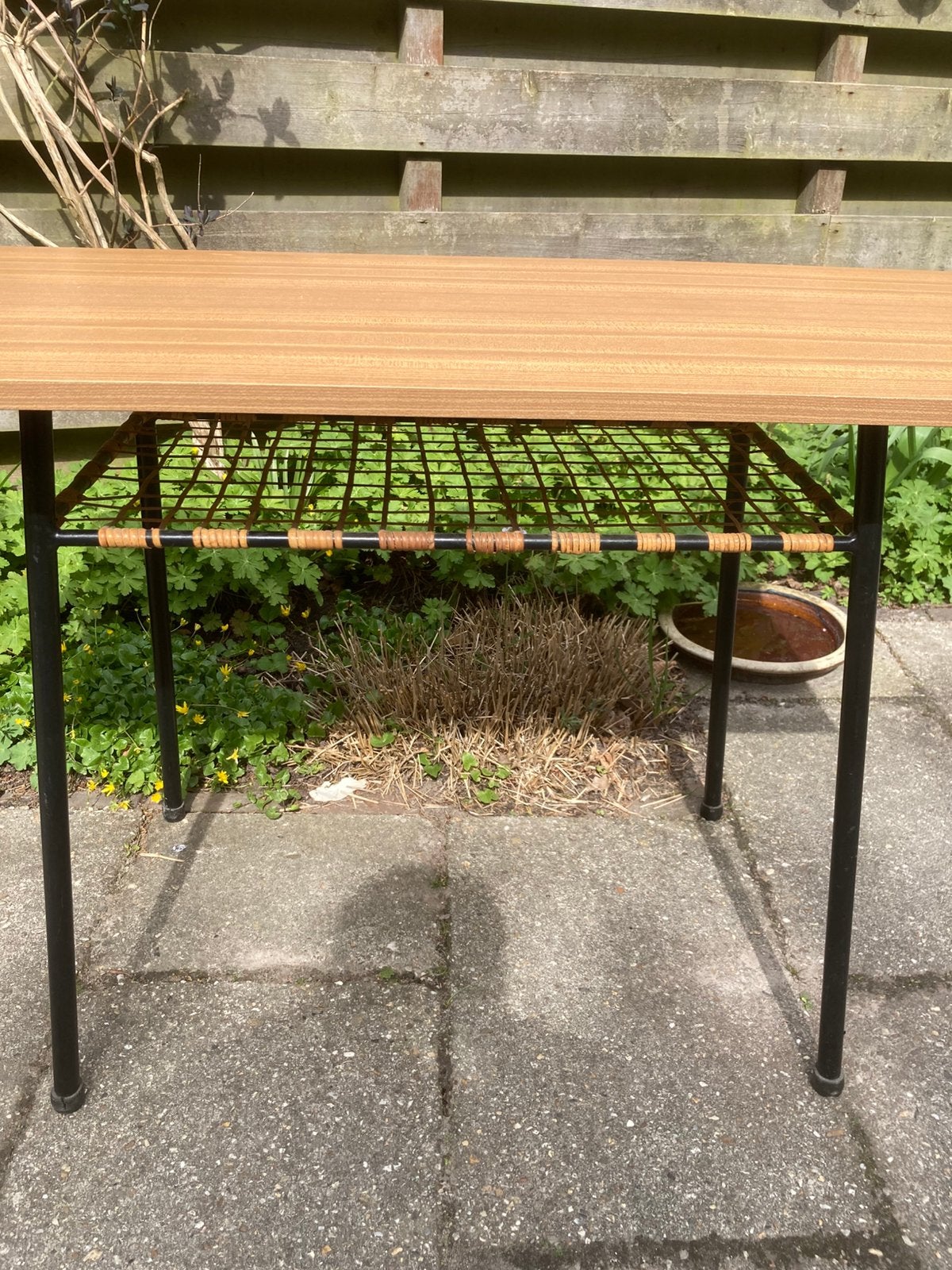 Vintsge serre tafel met formica bovenblad, Ophalen
