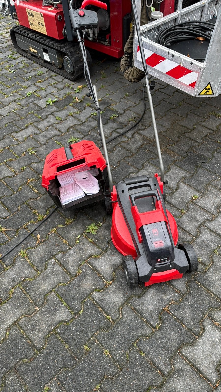 Einhell accu grasmaaier, Tuin en Terras, Ophalen of Verzenden, Zo goed als nieuw, Accu-grasmaaier
