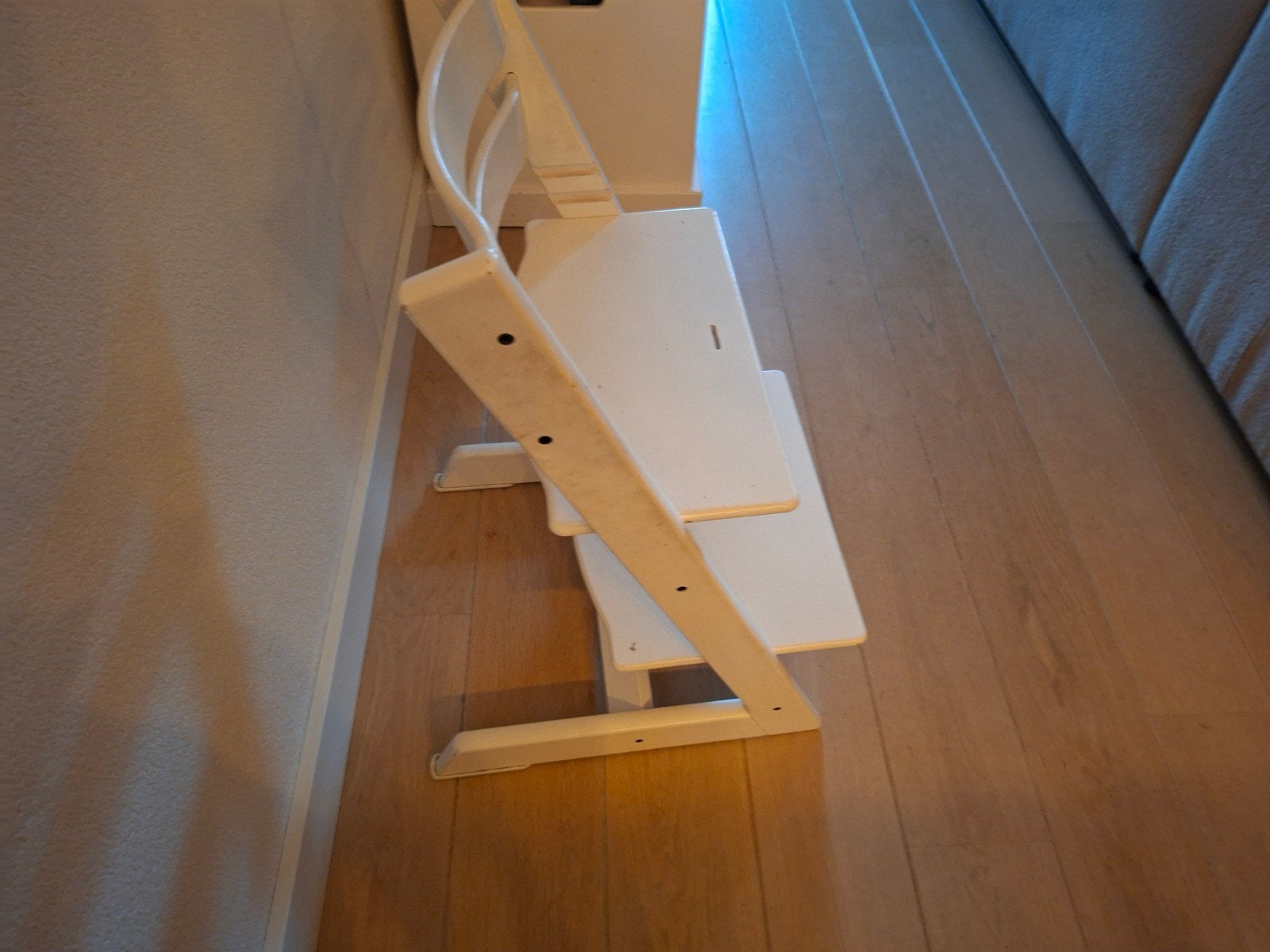 Stokke Tripp Trapp meegroeistoel - Wit, Ophalen of Verzenden, Gebruikt, Meegroeistoel, Aanschuifbaar