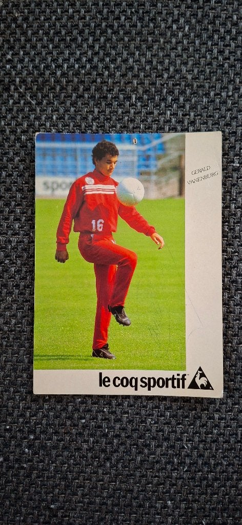 Spelerskaart met handtekening; Gerald Vanenburg # Ajax, Ophalen of Verzenden, Gebruikt, Ajax, Spelerskaart