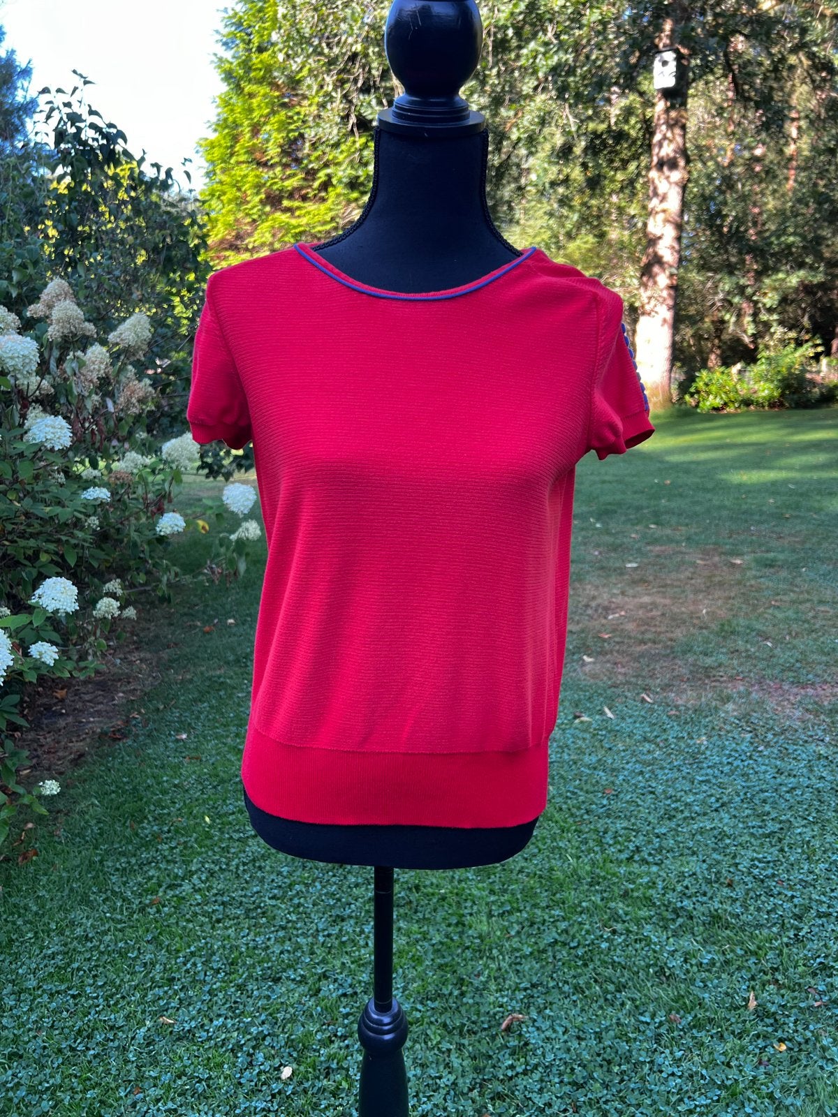 Caroline Biss rood shirt met korte mouwen, maat 42, Maat 42/44 (L), Ophalen of Verzenden, Zo goed als nieuw, Korte mouw