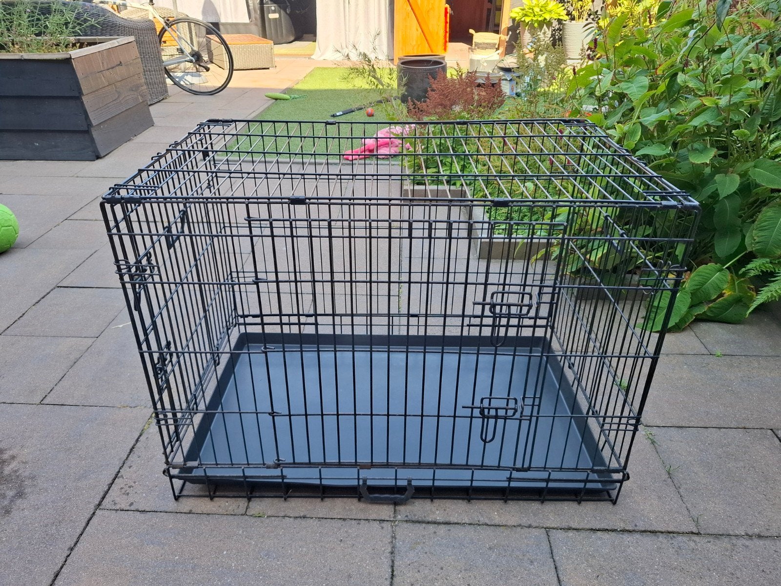 Bench zwart, Dieren en Toebehoren, Hondenhokken, Ophalen, Minder dan 65 cm
