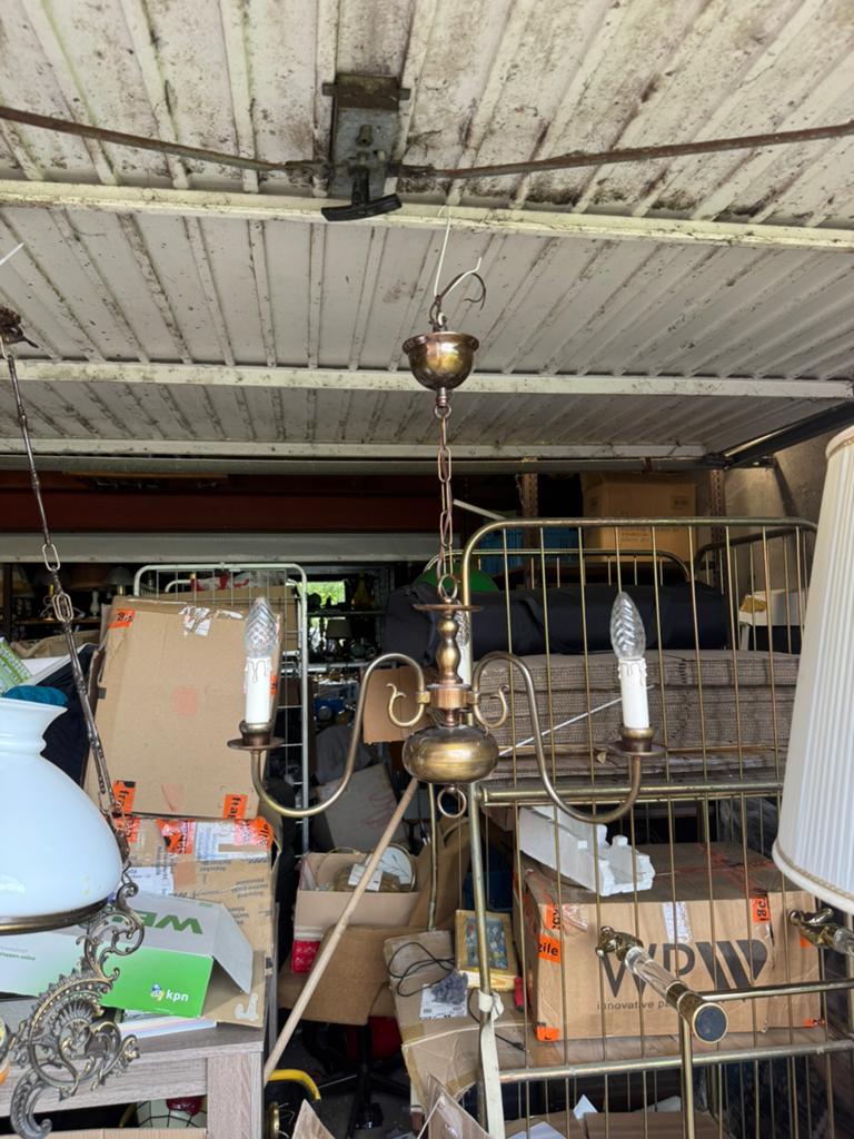 Oud-Hollandse Hanglamp Brass / Messing (3 Lichtpunten), Ophalen of Verzenden