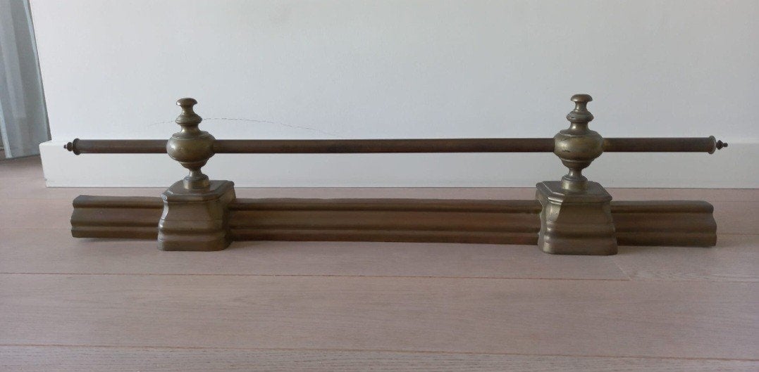 Antiek Messing Haardscherm, Ophalen of Verzenden, Vrijstaande haard, Houthaard