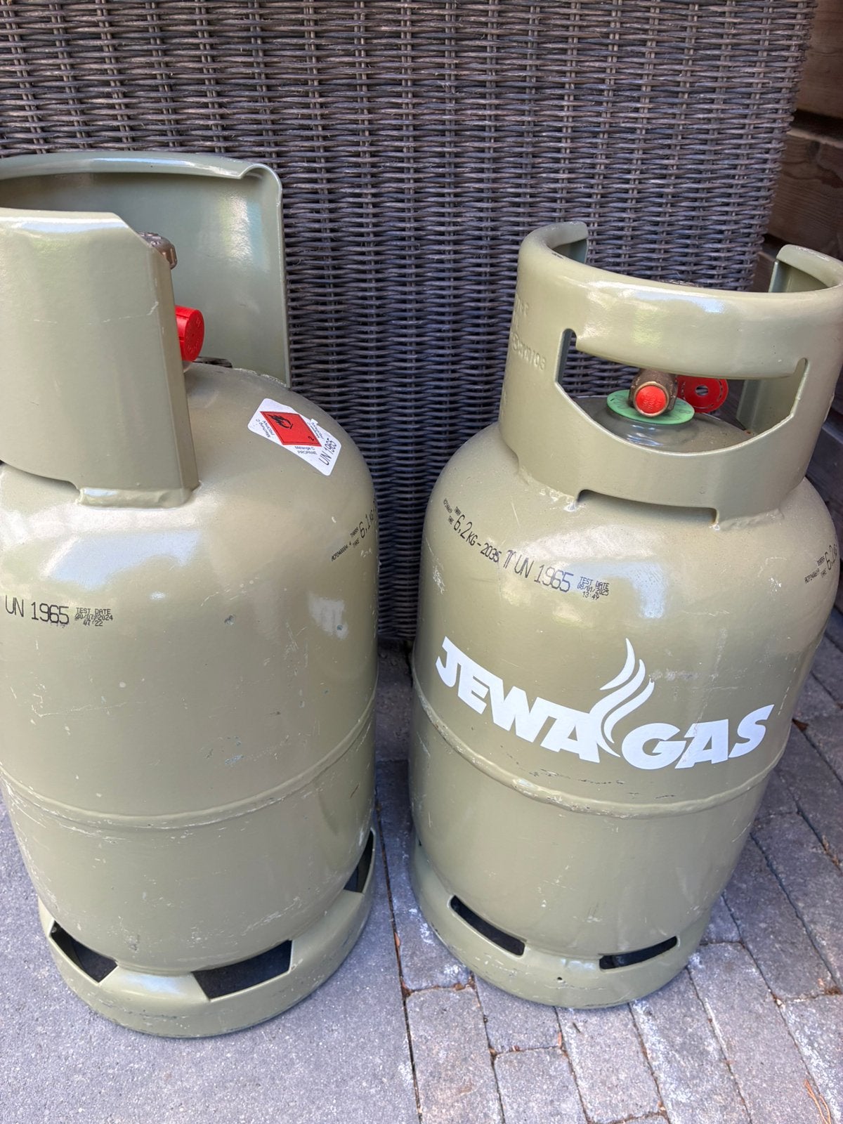 Jewa gasflessen, Ophalen, Zo goed als nieuw