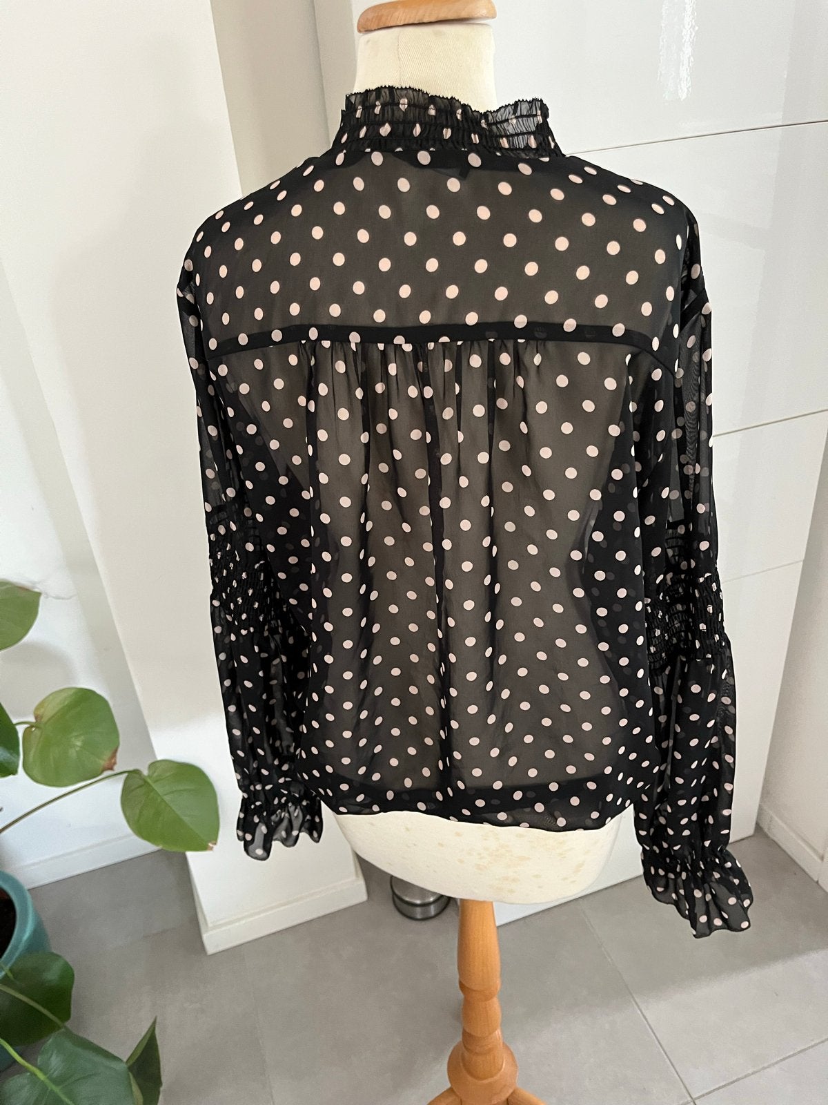 Steffen Schraut blouse met stippen, maat 42, Verzenden, Gedragen, Maat 42/44 (L), Zwart
