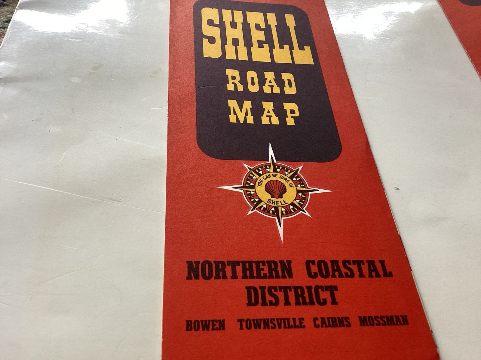 Shell wegenkaart Noordelijke Kustdistrict Australië 1955, Gelezen, Overige gebieden, Ophalen of Verzenden, Landkaart