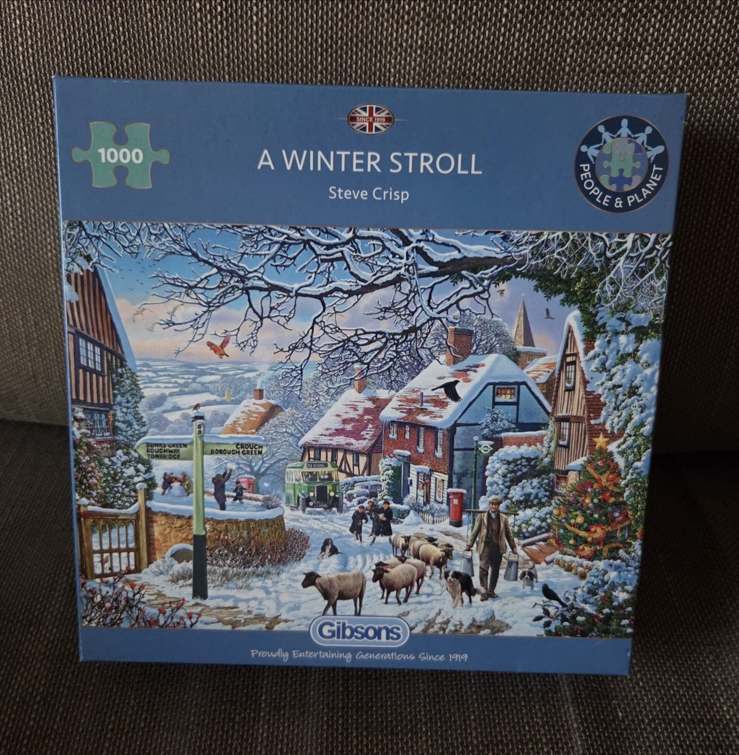 Gibsons Legpuzzel 'A Winter Stroll' - 1000 stukjes, Ophalen of Verzenden, 500 t/m 1500 stukjes, Gebruikt, Legpuzzel