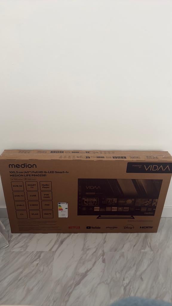 Nieuwe MEDION 40 inch Full HD Q-LED Smart TV (VIDAA), Ophalen of Verzenden, Nieuw