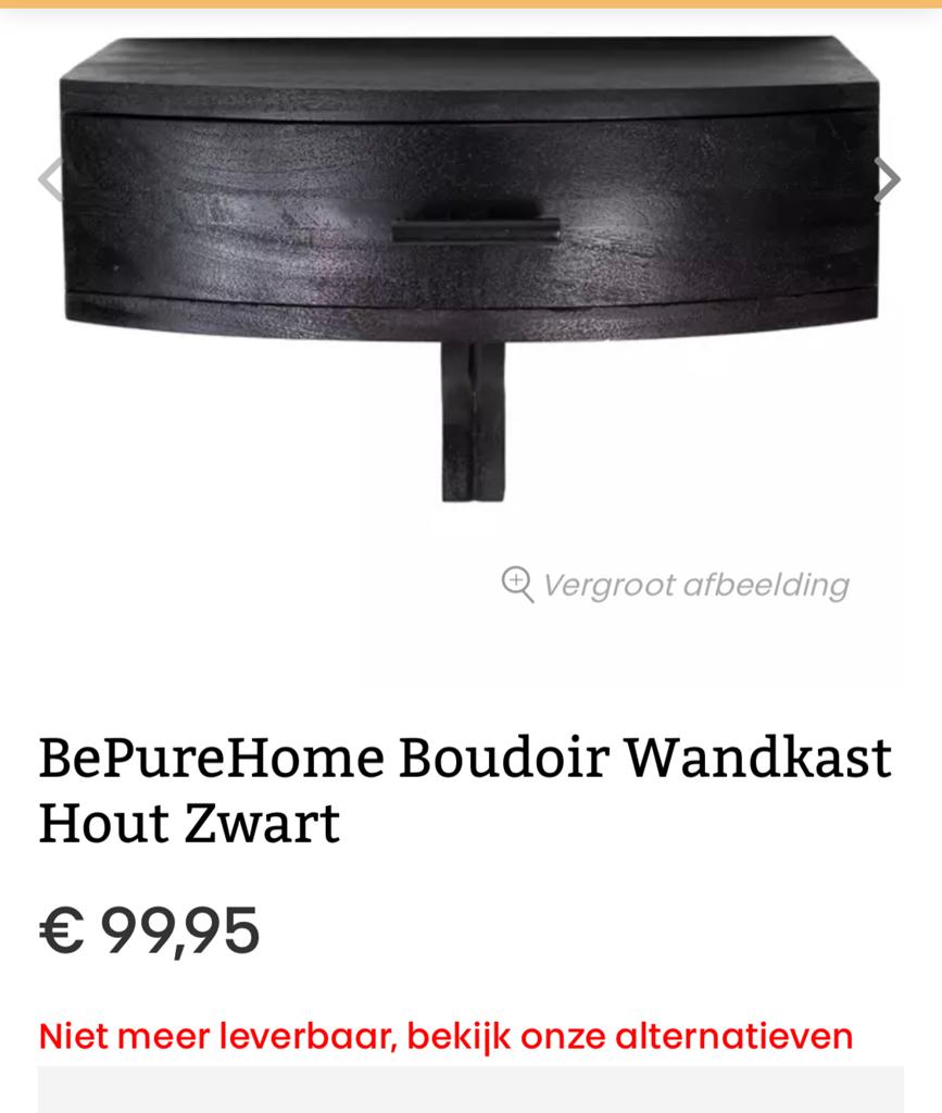 Nieuwe BePureHome Boudoir wandkastjes: Mango & Acacia hout, Ophalen, Nieuw