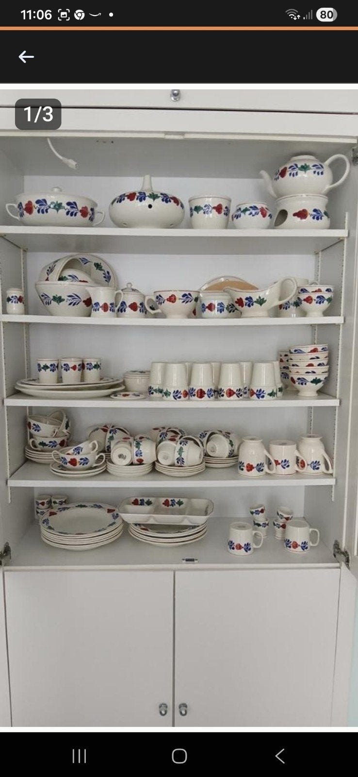 Boeren bont servies, Ophalen