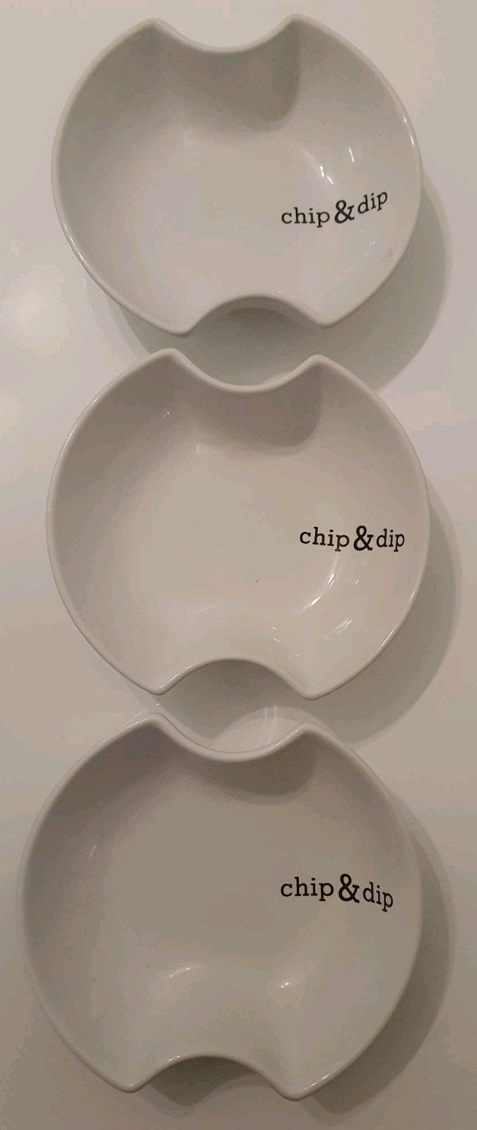 Gusto 3x chip en dip bord schalen wit, Ophalen of Verzenden, Porselein, Overige stijlen, Bord(en)