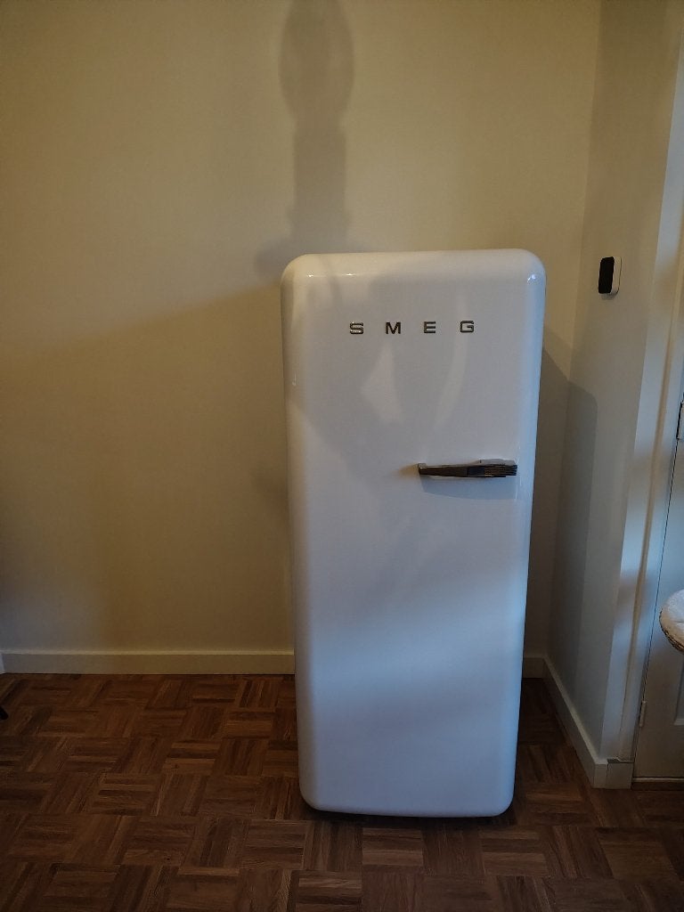 Retro Smeg koelkast medium hoog, Ophalen, 200 liter of meer, Zo goed als nieuw, 140 tot 160 cm