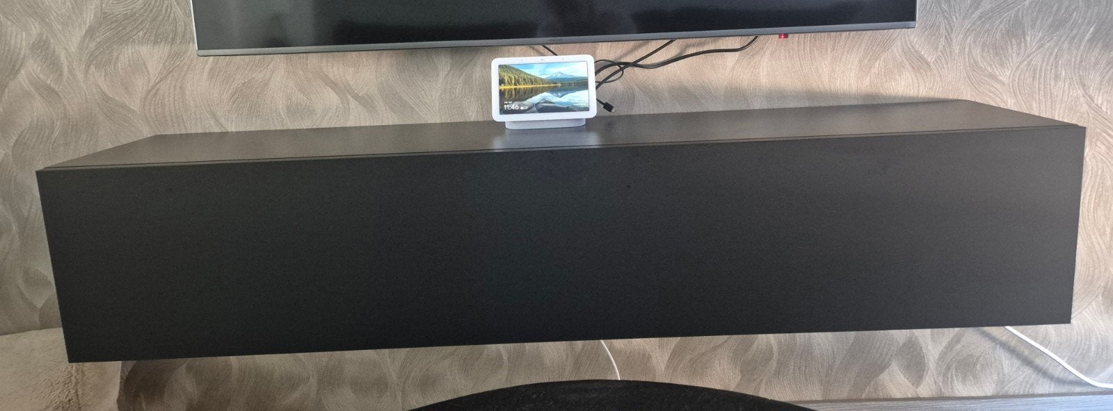 Zwart zwevend tv meubel, Ophalen, Zo goed als nieuw, 25 tot 50 cm, Minder dan 100 cm