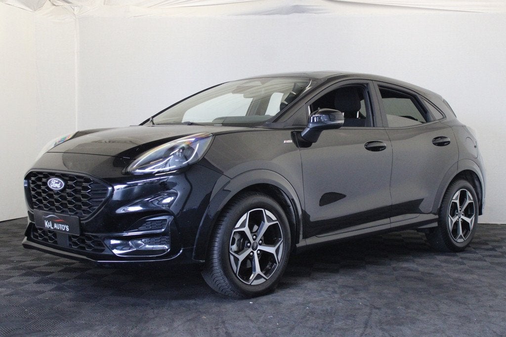 Ford Puma 1.0 EcoBoost Hybrid ST-Line (bj 2025), Auto's, Ford, Voorwielaandrijving, Automatische klimaatregeling, Alcantara, Zwart