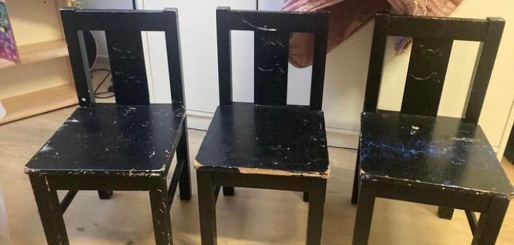 Opknappers, 3x ikea peuter stoeltje, Huis en Inrichting, Stoelen, Ophalen of Verzenden, Gebruikt, Wit, Eén