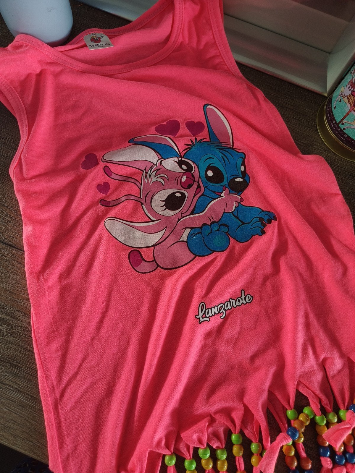 Lanzarote hemdje Lilo en Stitch, Ophalen of Verzenden, Zo goed als nieuw, Maat 34 (XS) of kleiner