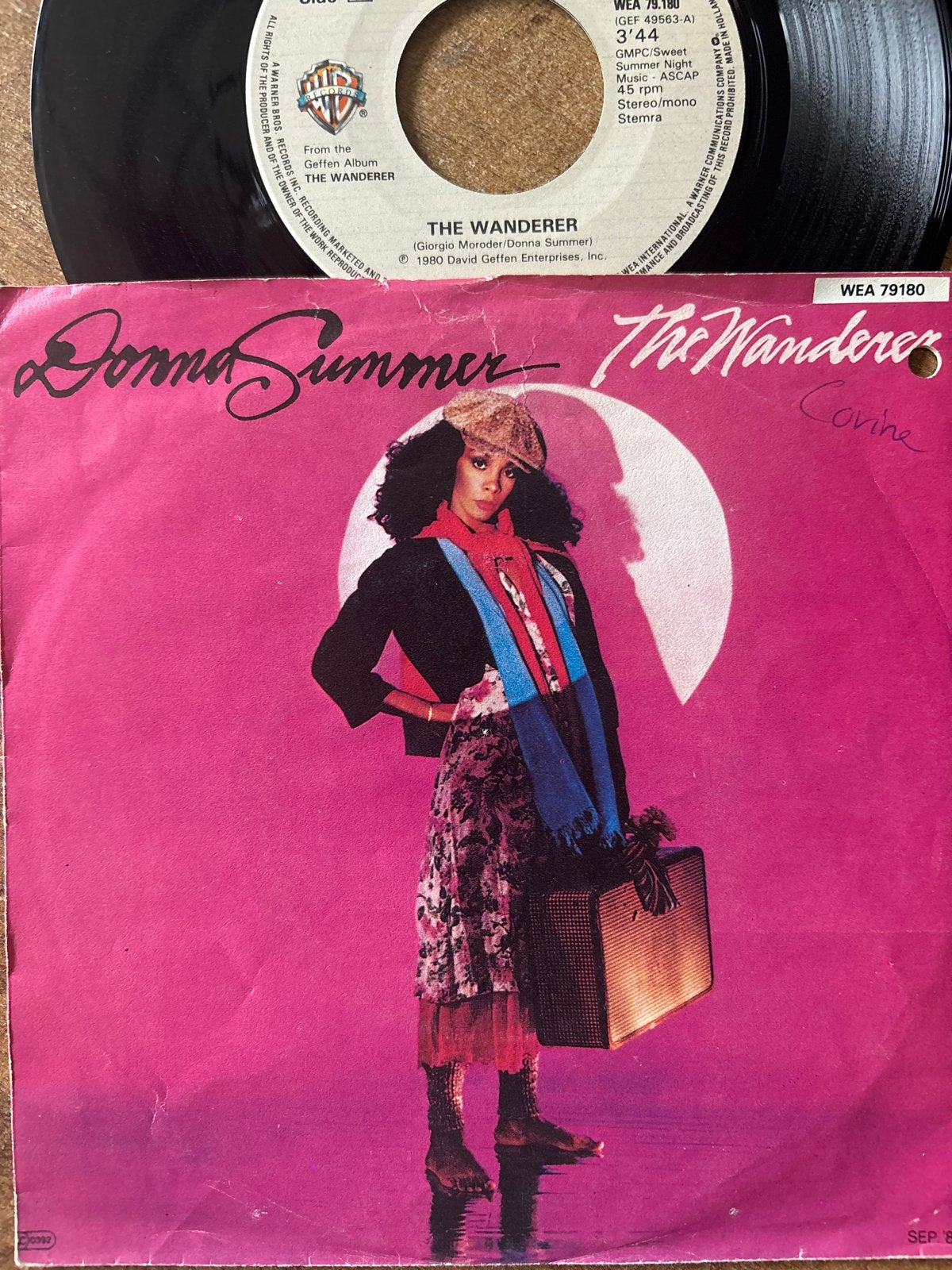 Donna Summer - The Wanderer (Vinyl Single), Gebruikt, Originele persing, 7 inch, Ophalen of Verzenden