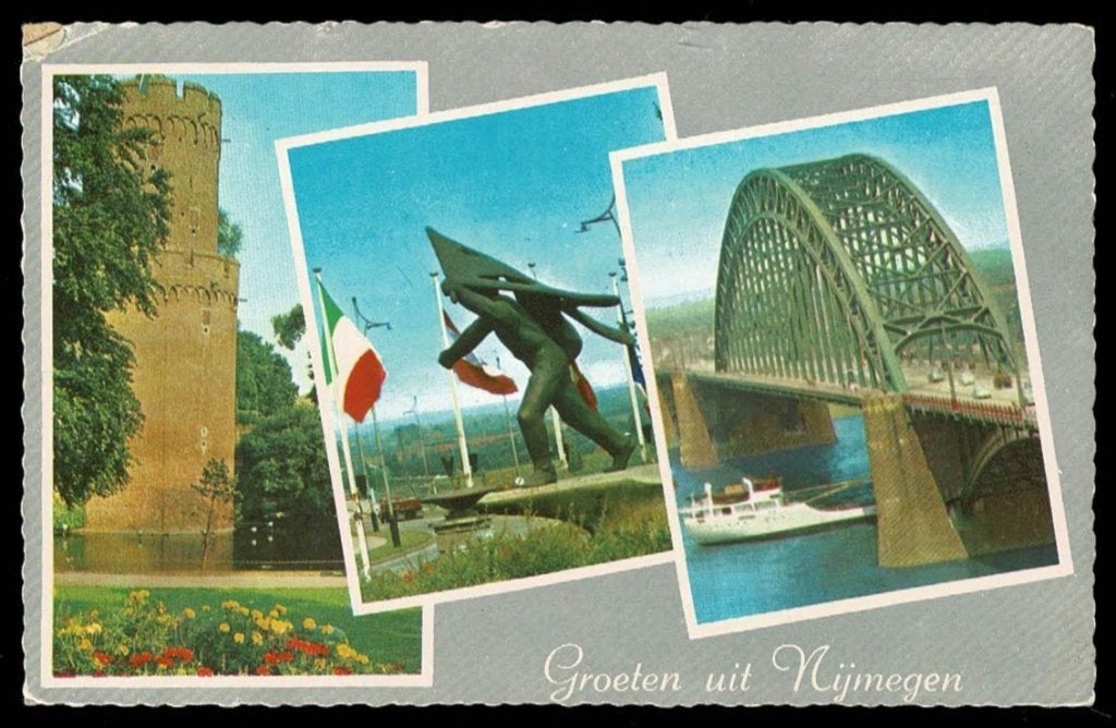 Bruggen :  Waalbrug - Nijmegen - 1964, Ophalen of Verzenden, 1960 tot 1980, Gelopen, Overige thema's