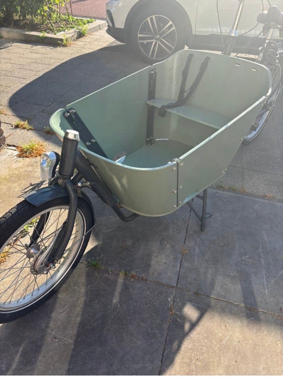 Babboe bakfiets gebruikt incl regenhuif, Ophalen, Gebruikt, 4 kinderen of meer, Elektrisch