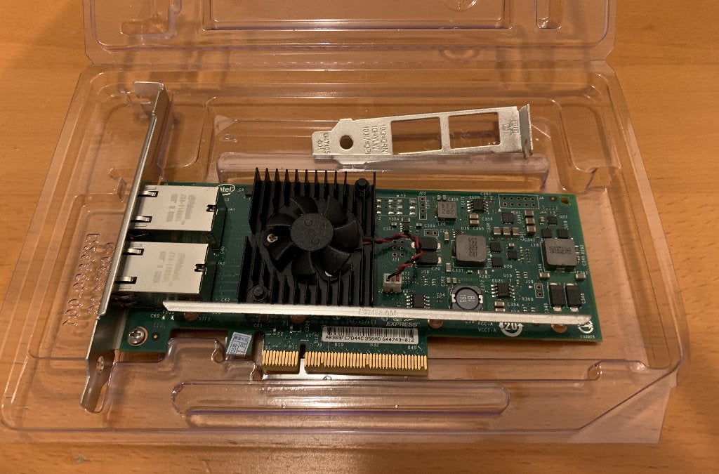 Intel Ethernet Converged Network Adapter X540-T2 10Gbit, Ophalen of Verzenden, Gebruikt, Intern, Intel