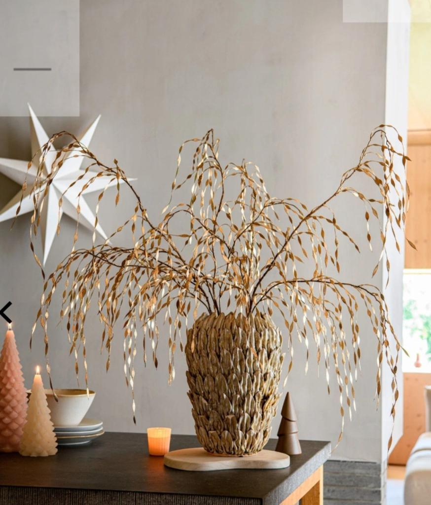 Decoratieve goudkleurige takken van het merk Silk-ka, Ophalen of Verzenden, Zo goed als nieuw, Natuurlijk materiaal, Goud