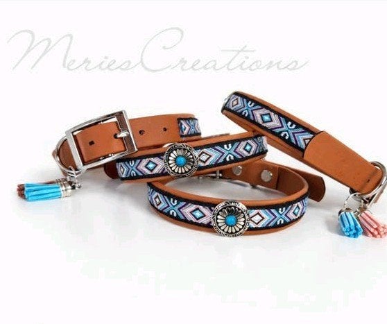 boho/ibiza style halsband / kleine en grote honden/biothane, Verzenden, Meriescreations, Meriescreations, Meriescreations