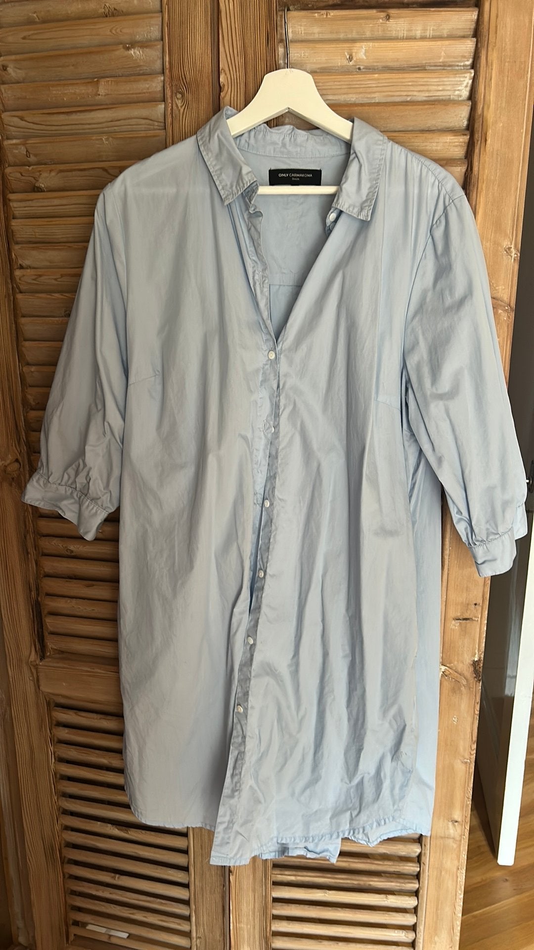 Overhemd jurk Only Carmakoma blauw 44, Kleding | Dames, Jurken, Ophalen of Verzenden, Zo goed als nieuw, Maat 42/44 (L), Blauw