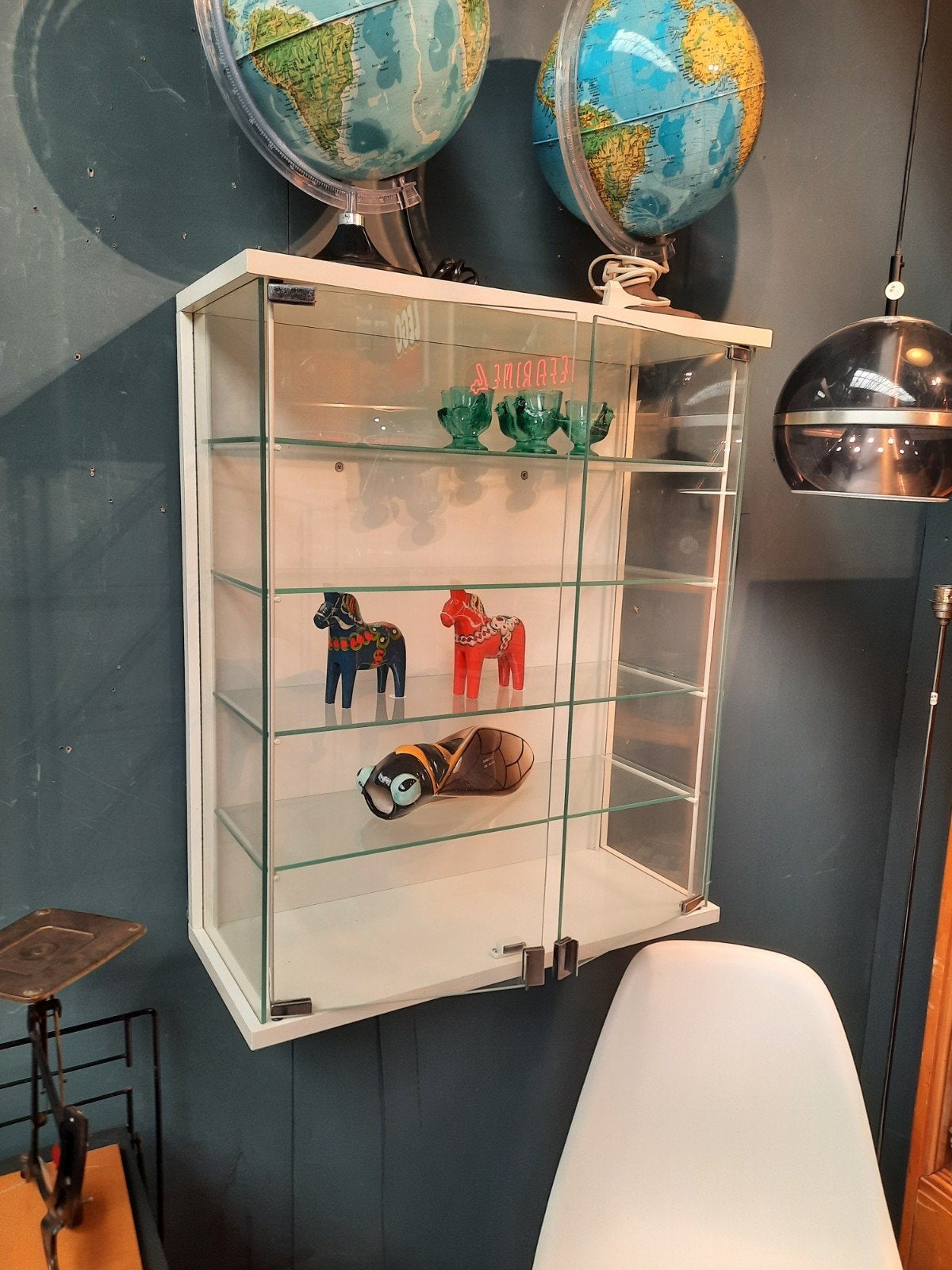Vintage Ikea Kryss vitrinekast Nils Gammelgaard, Ophalen, Glas, Ikea, Mail