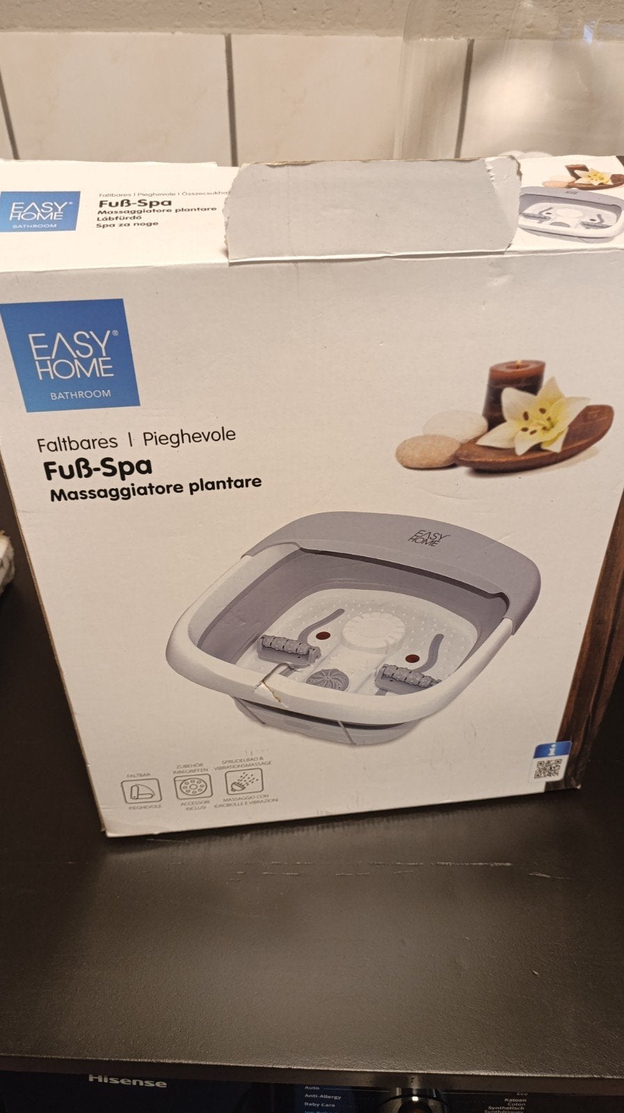 Easy Home Voetenbad met Massagefunctie en Warmte, Ophalen of Verzenden, Nieuw, Hand- en Voetverzorging