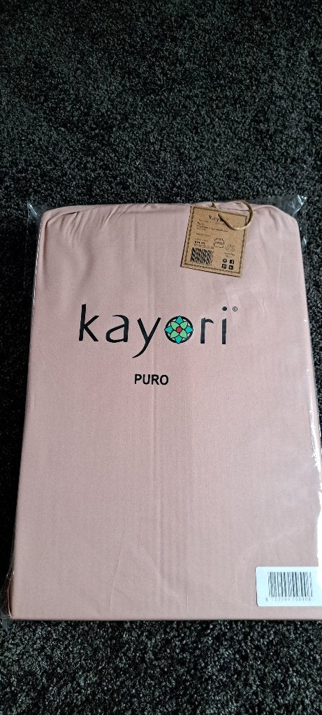 Nieuw - Kayori Hoeslaken oudroze 180x210/220, Huis en Inrichting, Kayori, Hoeslaken of Sloop, Katoen, Ophalen of Verzenden