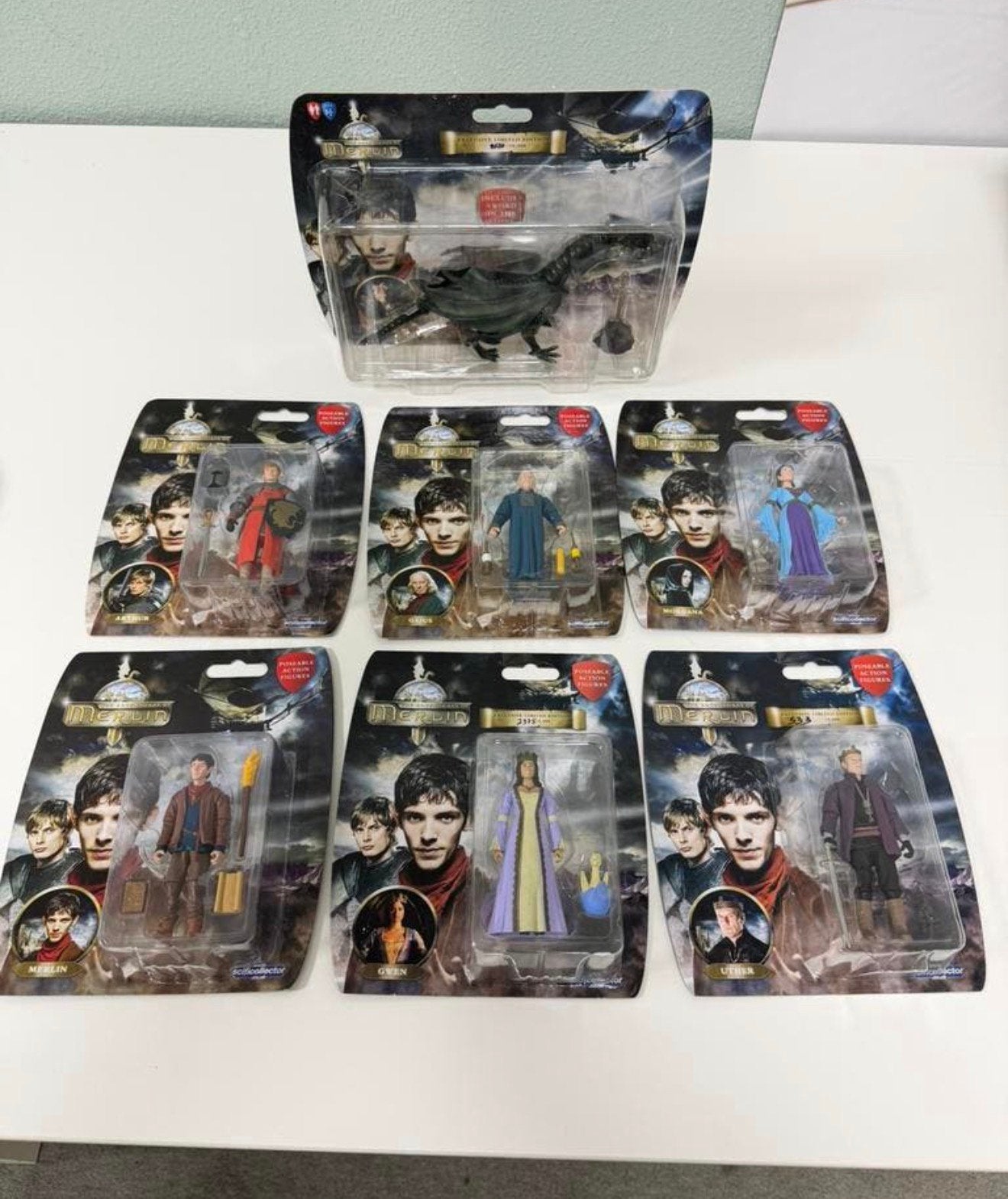 Complete Set 7x Merlin Action Figures Nieuw Limited edition, Actiefiguur of Pop, Nieuw, Ophalen of Verzenden, H