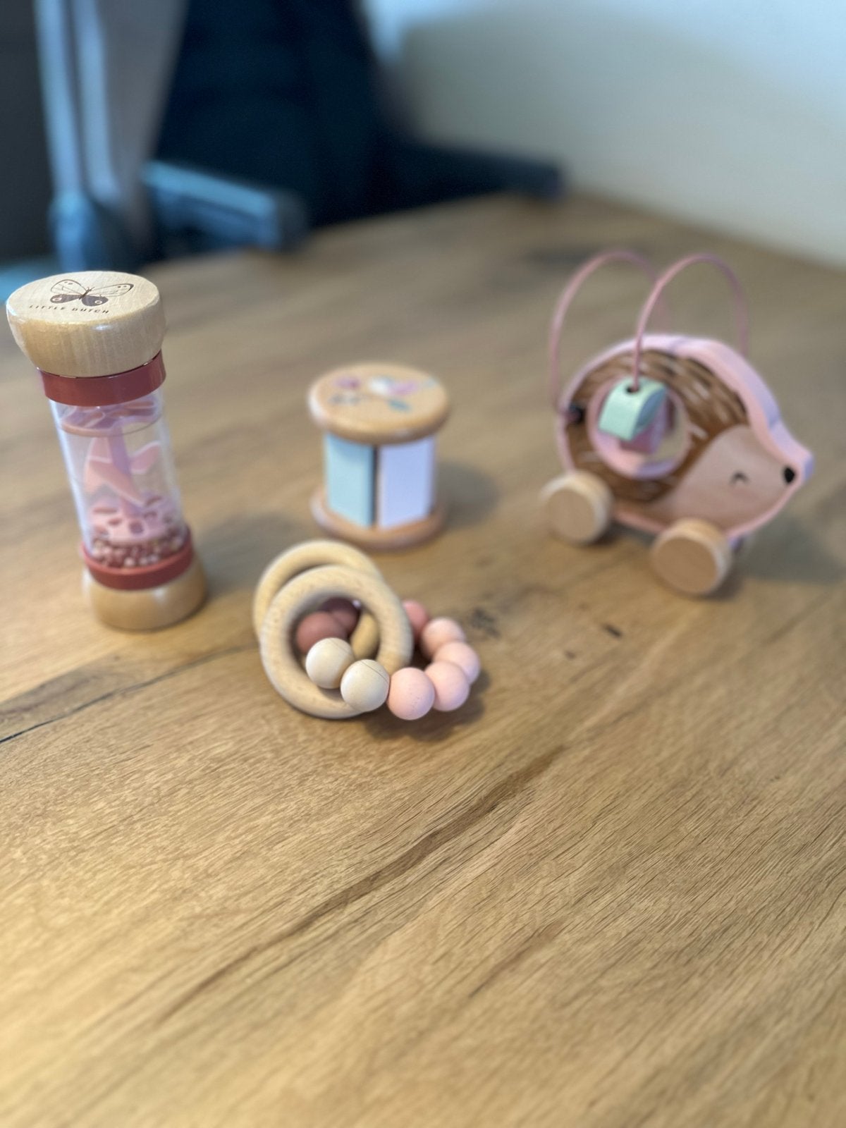 4 Little Dutch babyspeeltjes - rammelaars en meer, Ophalen of Verzenden, Gebruikt, Overige typen, Met geluid