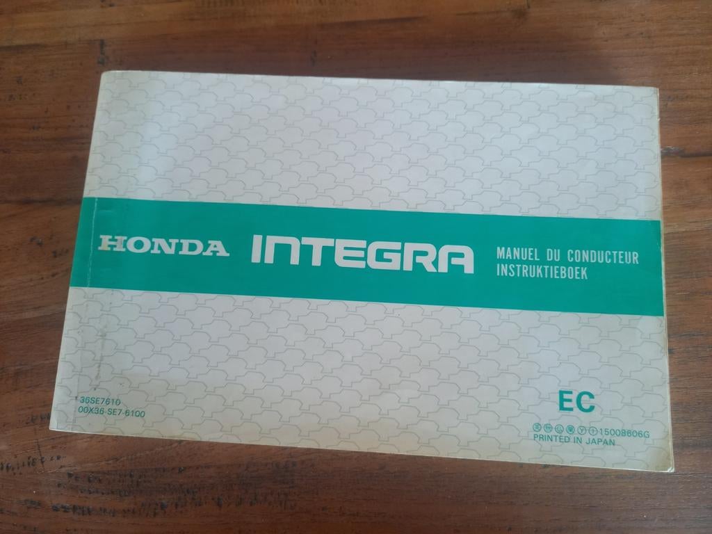 Handleiding HONDA INTEGRA 1986, Ophalen of Verzenden