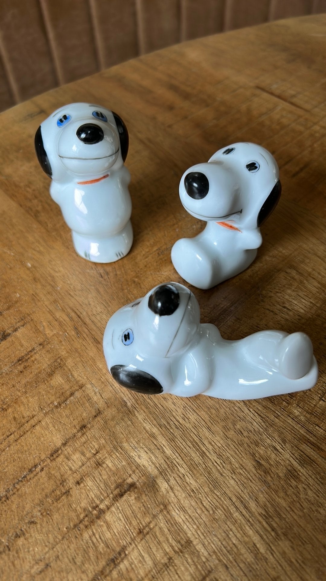 Vintage handgeschilderde Snoopy beeldjes set (3), Ophalen of Verzenden