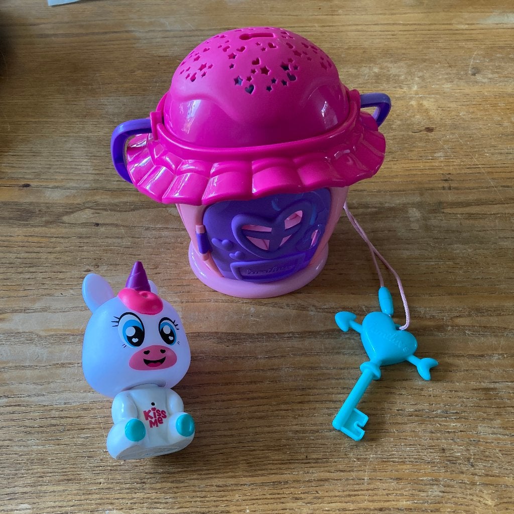 Lumiluvs nachtlamp nachtlampje eenhoorn met huisje, Ophalen of Verzenden, Zo goed als nieuw, Lamp