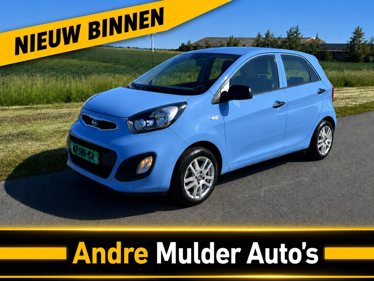 Zeer Nette Kia Picanto 1.0 Cvvt 5-DRS 2011 Grijs Nieuwe Apk, Auto's, Voorwielaandrijving, 400 kg, Origineel Nederlands, 820 kg