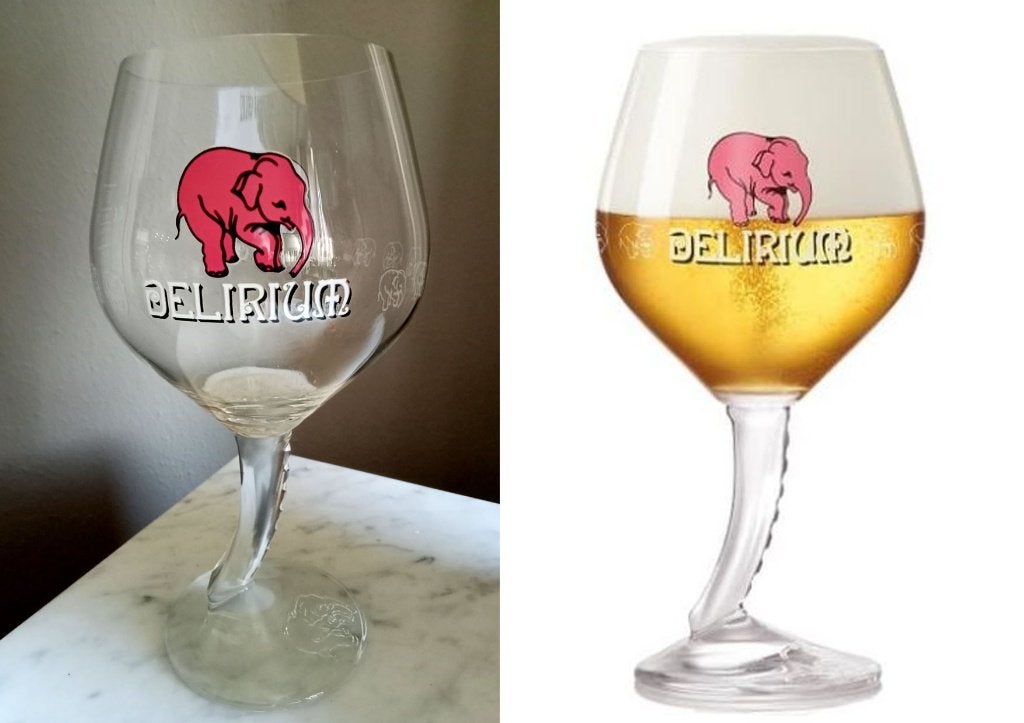 4 nieuwe Delirium bierglazen – 33cl-- 50cl, Ophalen of Verzenden, Nieuw, Glas of Glazen, Overige merken