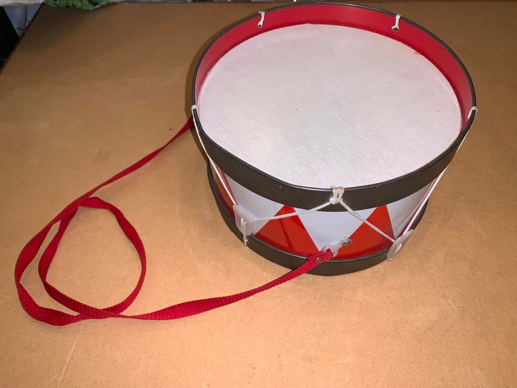 Vintage Speelgoed Trommel - Rood/Wit, Ophalen of Verzenden, Gebruikt, Overige merken