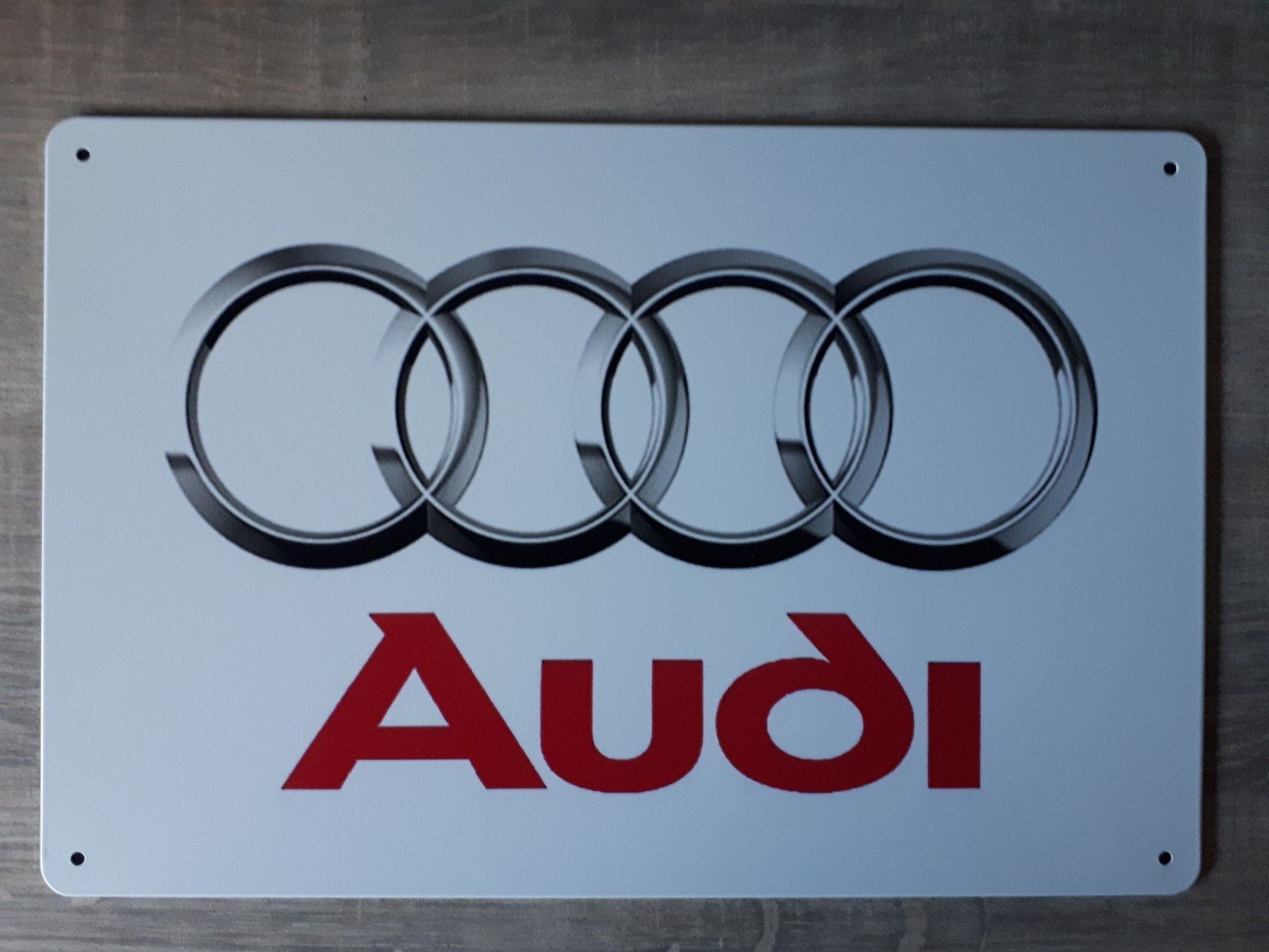Audi 20x30 cm Metalen Reclamebord, Verzamelen, Merken en Reclamevoorwerpen, Ophalen of Verzenden, Nieuw, Reclamebord