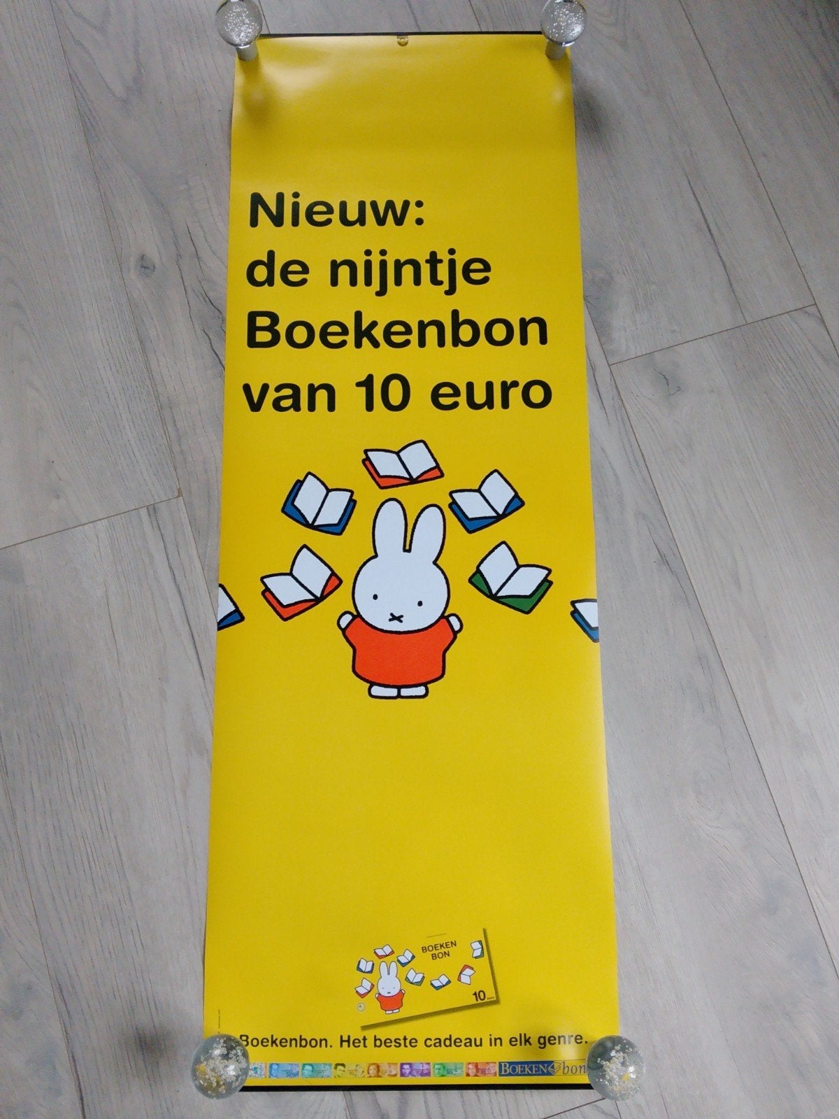 Dubbelzijdige banner - Nijntje boekenbon - Nieuw, Rechthoekig Staand, Deurposter of groter, Nieuw, Ophalen of Verzenden