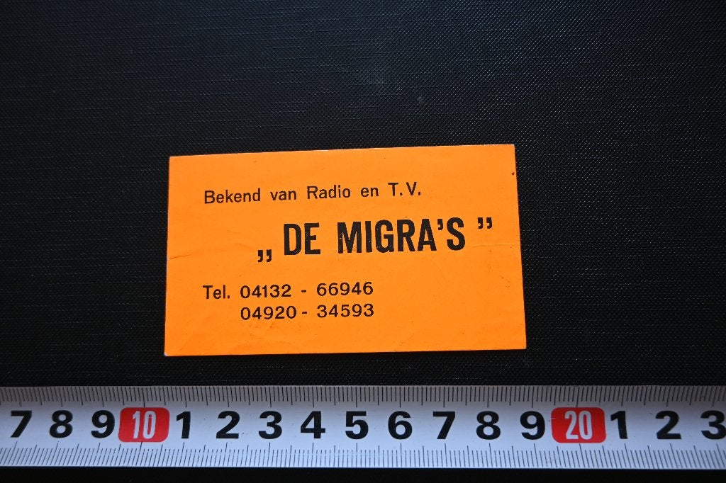 sticker bekend van radio en tv DE MIGRA'S telstar, Verzamelen, Ophalen, Zo goed als nieuw