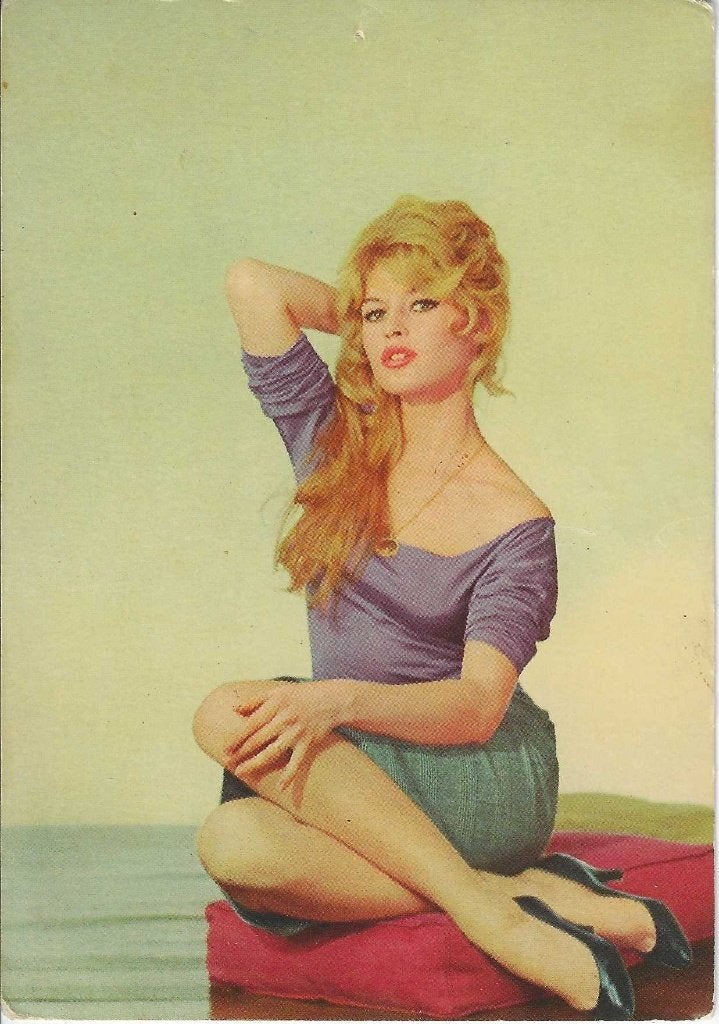 Filmsterren ansichtkaart Brigitte Bardot, Verzamelen, Verzenden, 1960 tot 1980, Ongelopen, Sterren en Beroemdheden