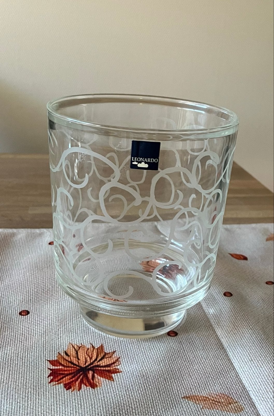 Leonardo glazen vaas met patroon, Met patroon/structuur, Transparant, Ophalen of Verzenden, Glas